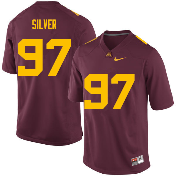 Men #97 Royal Silver Minnesota Golden Gophers College Football Jerseys Sale-Maroon - Click Image to Close